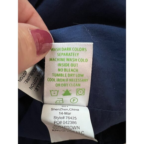 Lilly Pulitzer Navy & White Dress With Gold Embroidered Stripes Size 6 - Picture 10 of 13